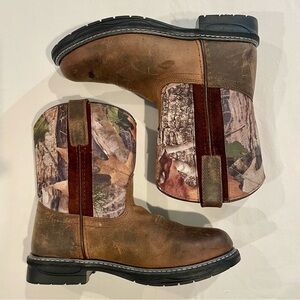 Smoky Mountain Cowboys Boots Boys 2.5 Girls Buffalo Western Leather Camo Fall